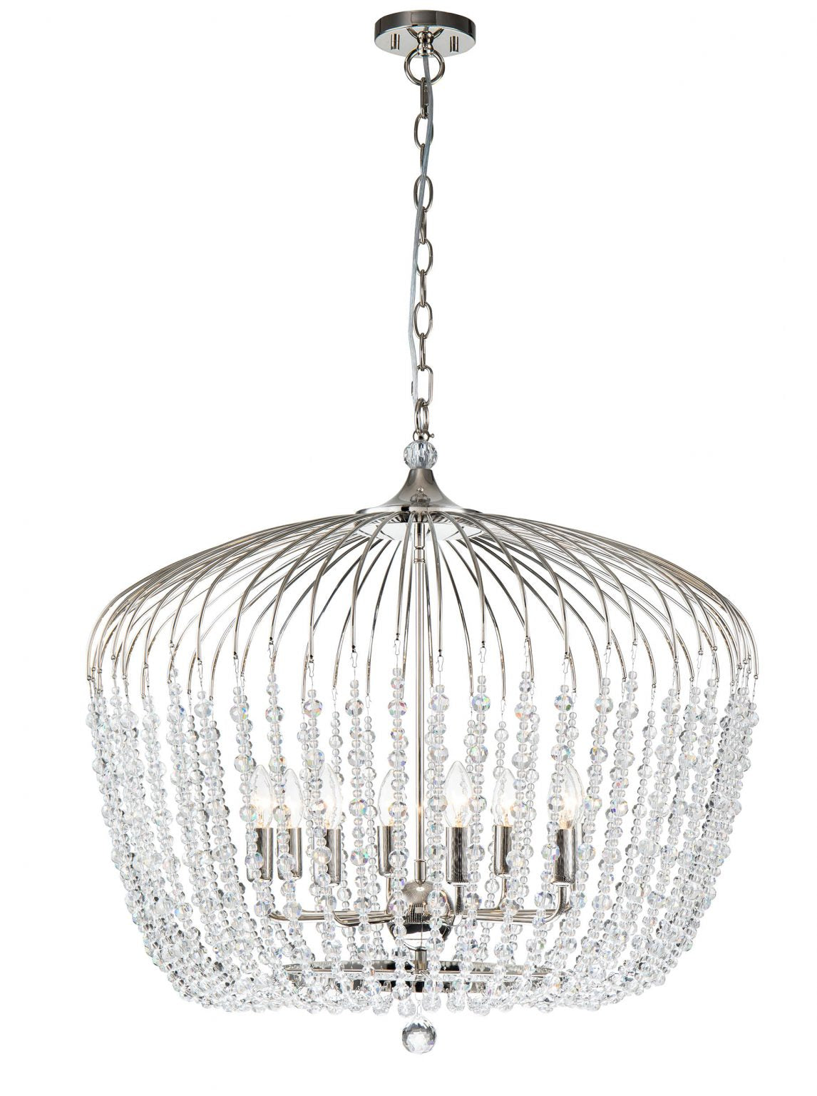 Evelyn 8 Light 75CM NICKLE,BLACK